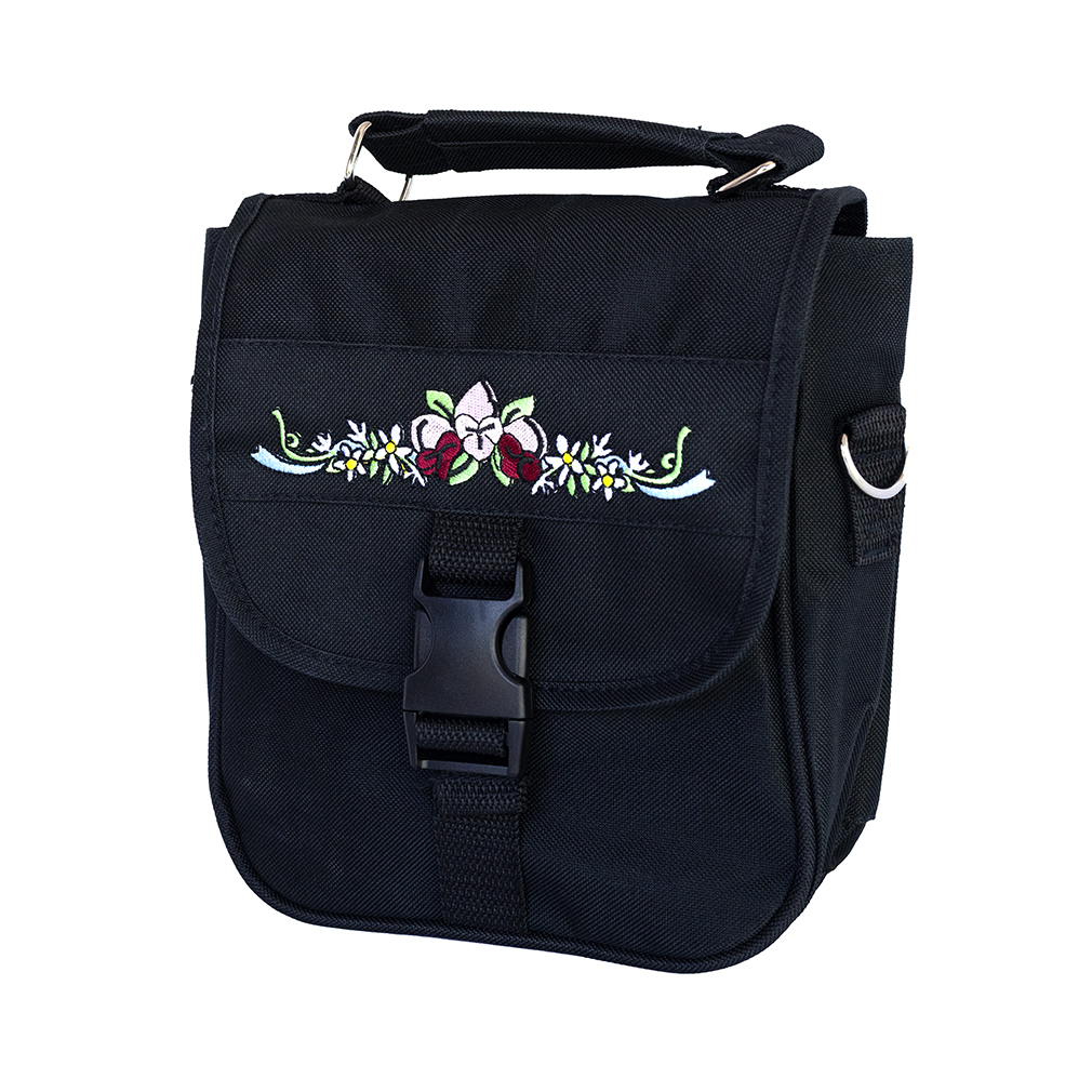 Scripture Bag - Black Floral - PCM-FO50BK