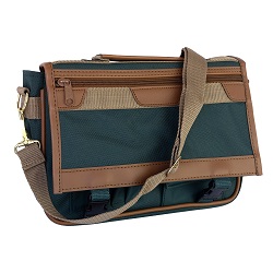Scripture Messenger Bag - Green & Tan large scripture case, green scripture case, scripture bag, scripture tote