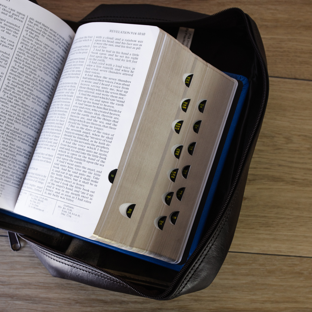 Scripture Case - Brown Simulated Leather - PCM-STL25BR