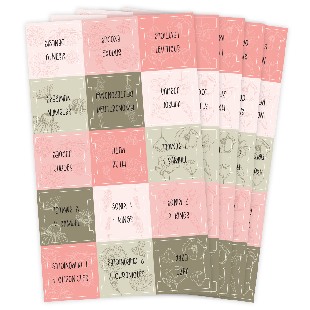 Bible Scripture Tabs - Floral - LDP-TAB-BIB-FL