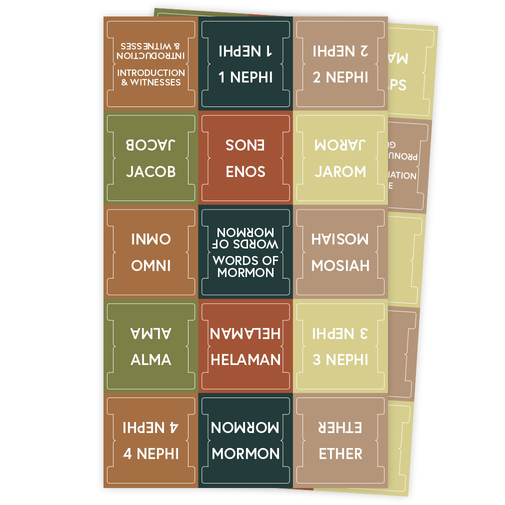 Book of Mormon Scripture Tabs - Earth Tones - LDP-TAB-BOM-ET