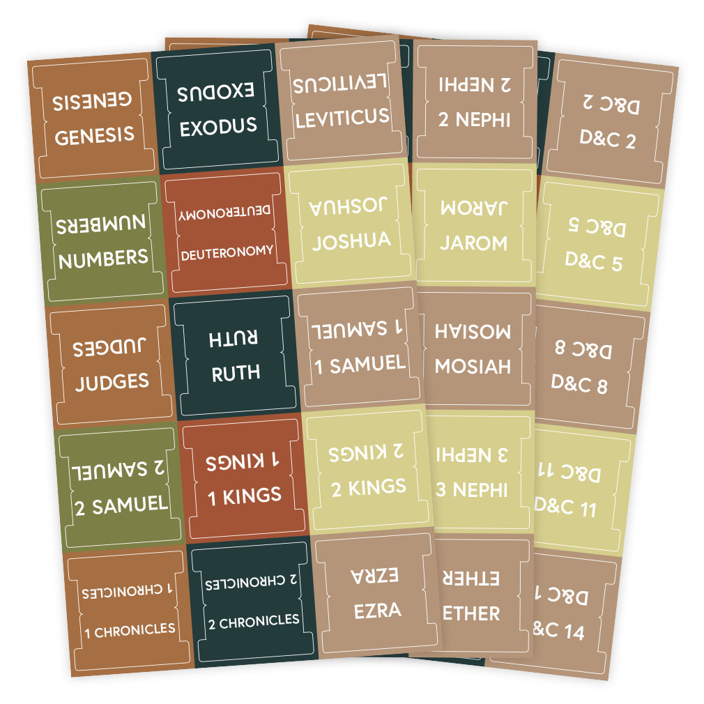 Quad Scripture Tabs - Earth Tones - LDP-TAB-QD-ET