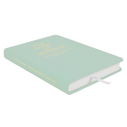 Hand-Bound Genuine Leather Book of Mormon - Baby Blue