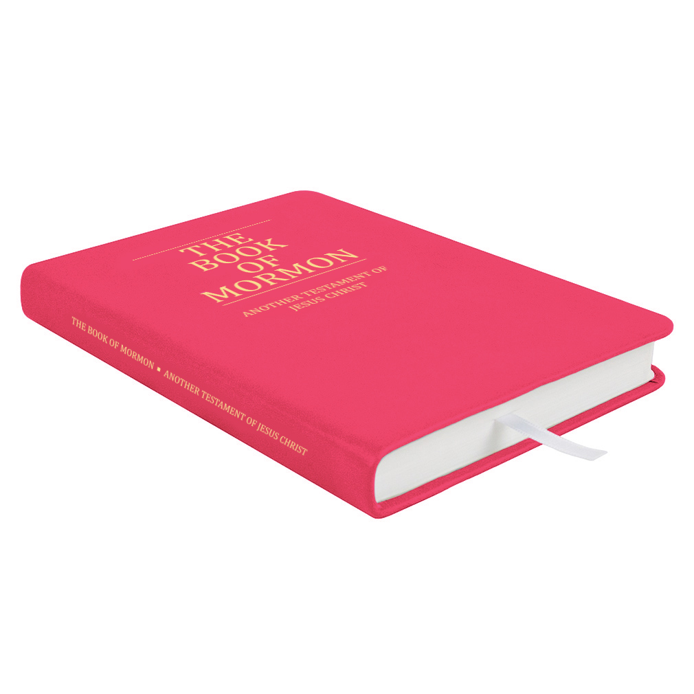 Hand-Bound Genuine Leather Book of Mormon - Bright Fuchsia - LDP-HB-BOM-BFS