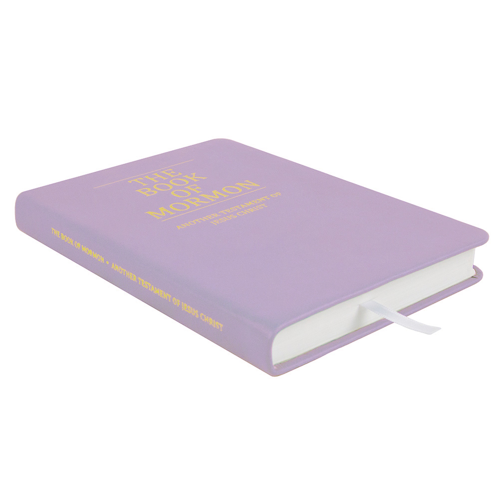 Hand-Bound Genuine Leather Book of Mormon - Lavender - LDP-HB-BOM-LVD