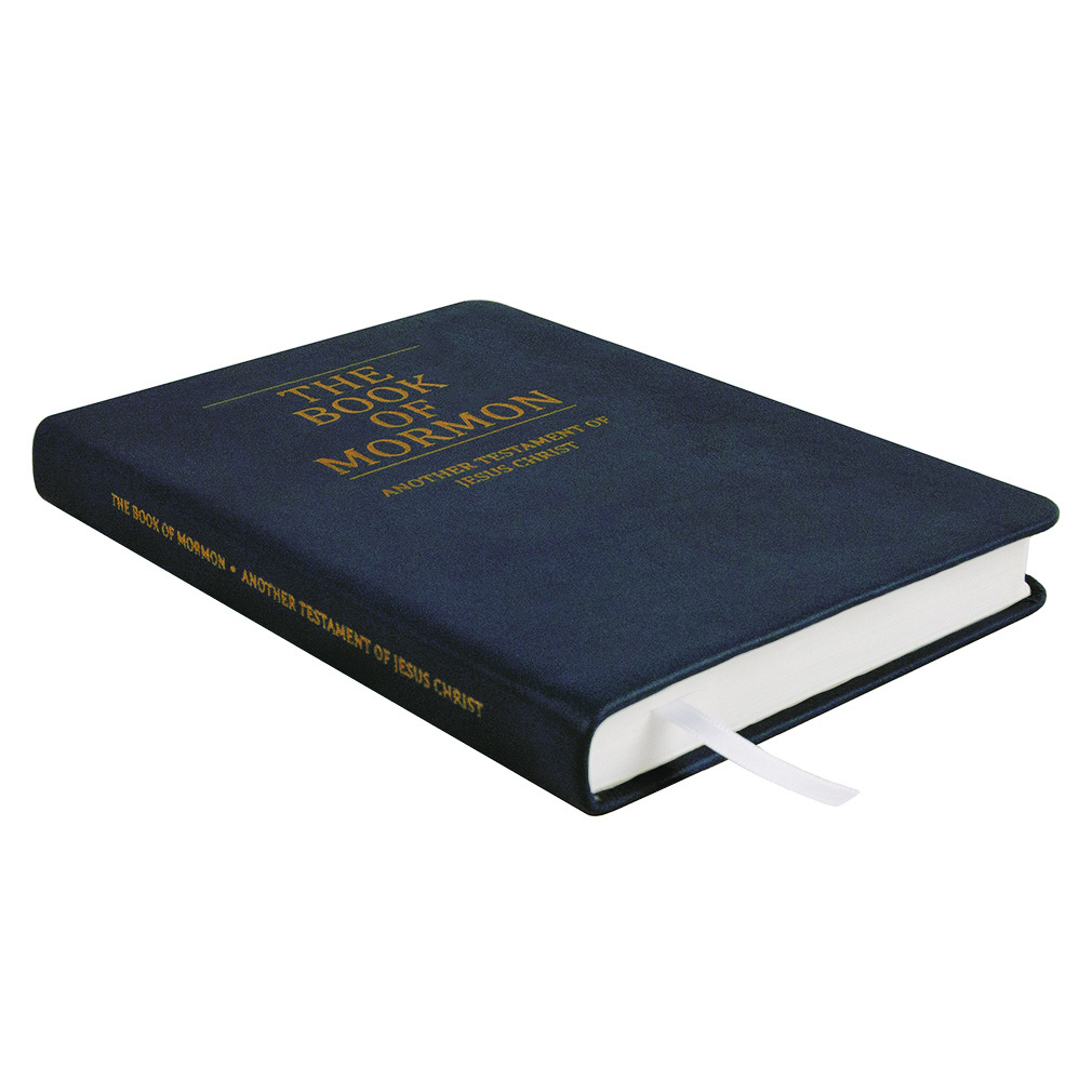 Hand-Bound Genuine Leather Book of Mormon - Navy Blue - LDP-HB-BOM-NBL