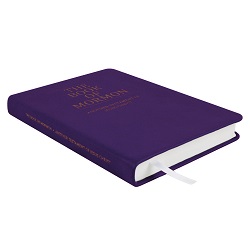 Hand-Bound Genuine Leather Book of Mormon - Violet
