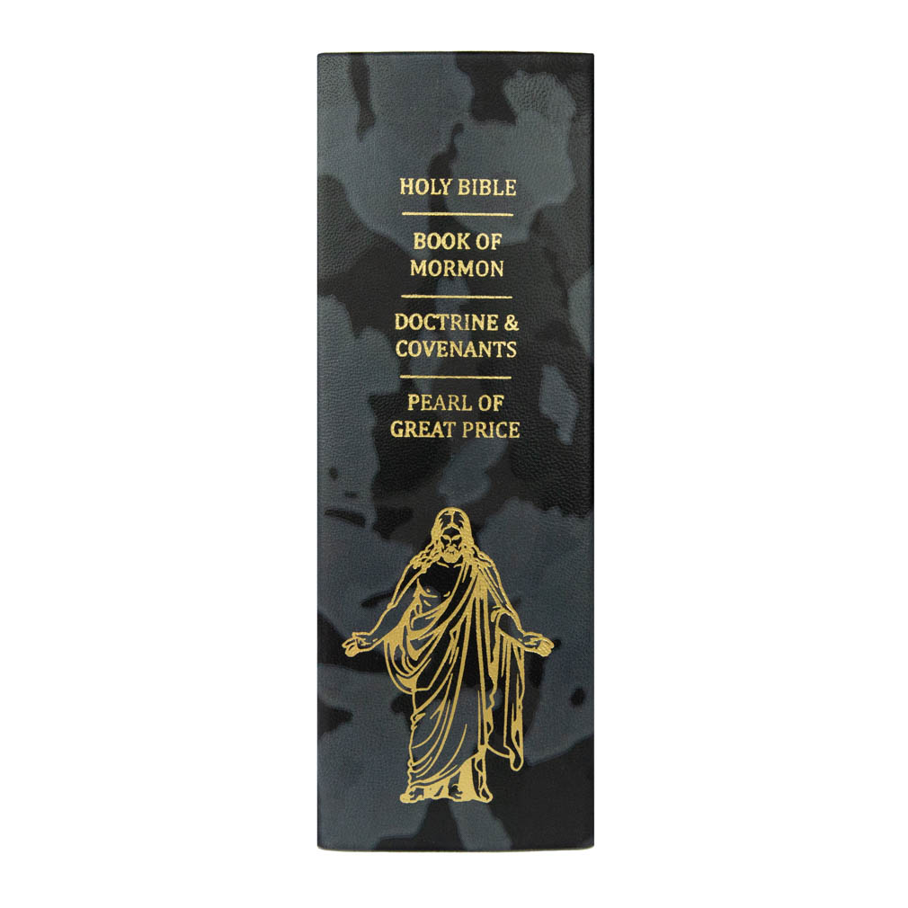 Hand-Bound Genuine Leather Quad - Black Camo - LDP-HB-RQ-BCAMO