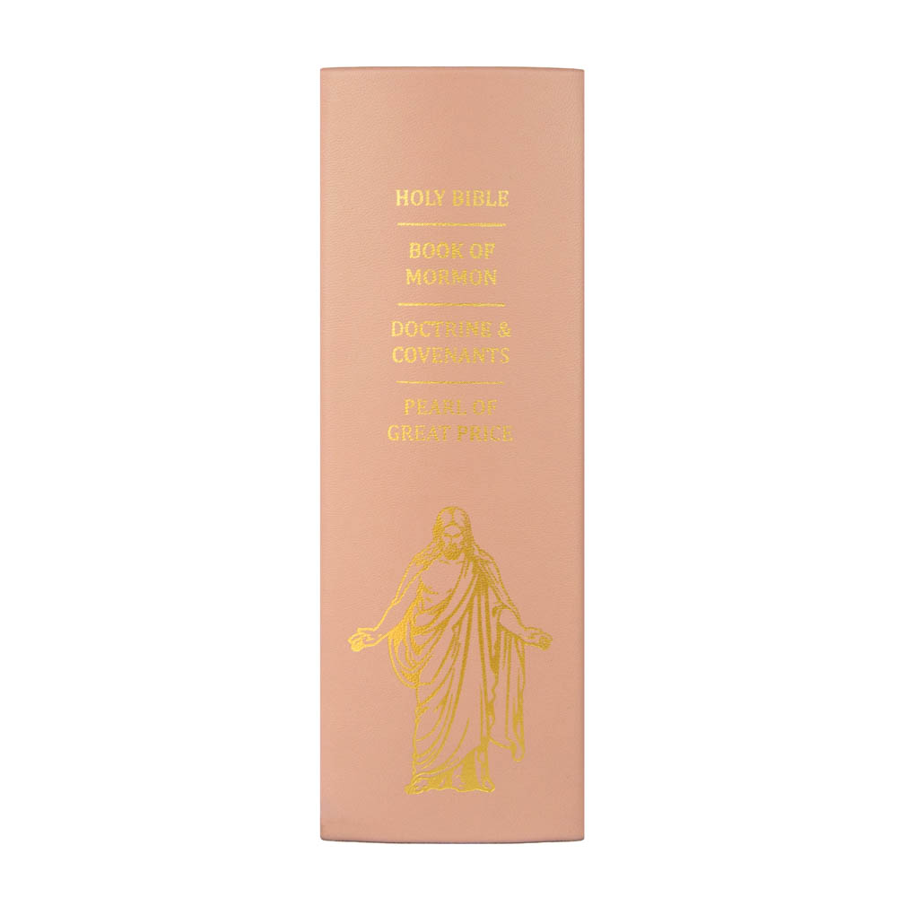 Hand-Bound Genuine Leather Quad - Blush Pink - LDP-HB-RQ-BPK
