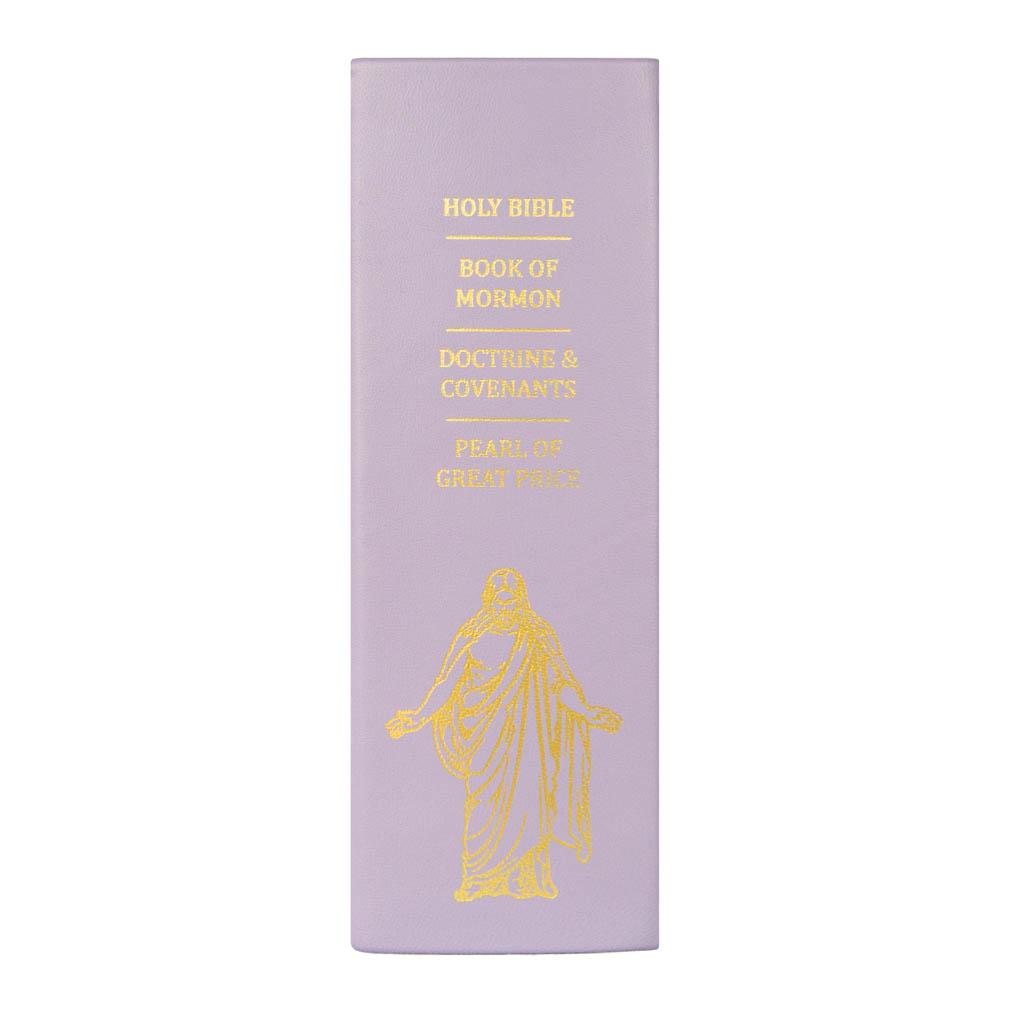 Hand-Bound Genuine Leather Quad - Lavender - LDP-HB-RQ-LVD