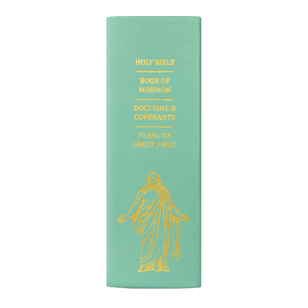 Hand-Bound Genuine Leather Quad - Light Turquoise - LDP-HB-RQ-LTQ