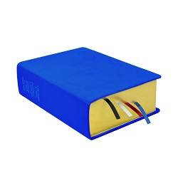 Large Hand-Bound Genuine Leather Quad - Royal Blue
