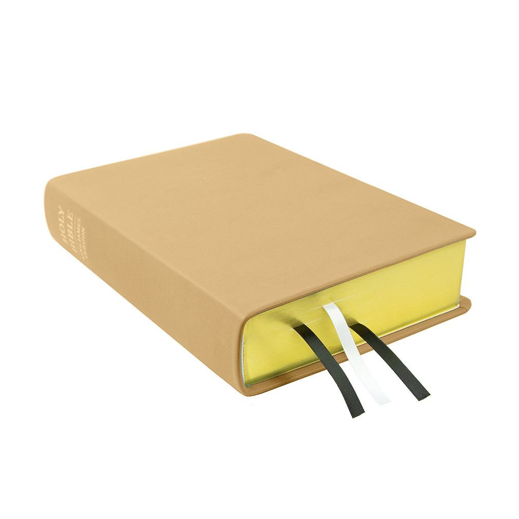 Large Hand-Bound Genuine Leather Bible - Beige - LDP-HB-LB-BGE
