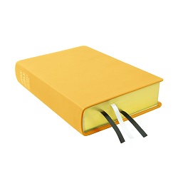 Large Hand-Bound Genuine Leather Bible - Buttercup Yellow