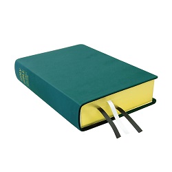 Large Hand-Bound Genuine Leather Bible - Dark Jade