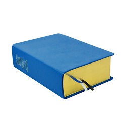 Large Hand-Bound Genuine Leather Quad - Aqua Blue