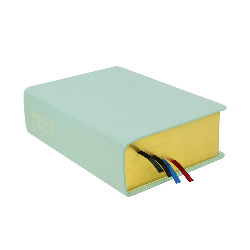 Large Hand-Bound Genuine Leather Quad - Baby Blue - LDP-HB-LQ-BBL