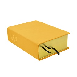Large Hand-Bound Genuine Leather Quad - Buttercup Yellow