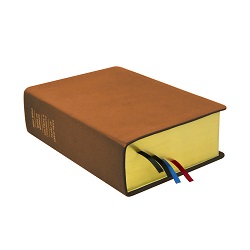 Large Hand-Bound Genuine Leather Quad - Caramel Brown brown lds scriptures, custom lds scriptures, brown lds scripture, brown quad,color quad scriptures,brown quad scriptures