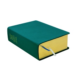 Large Hand-Bound Genuine Leather Quad - Dark Jade