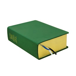 Large Hand-Bound Genuine Leather Quad - Emerald Green