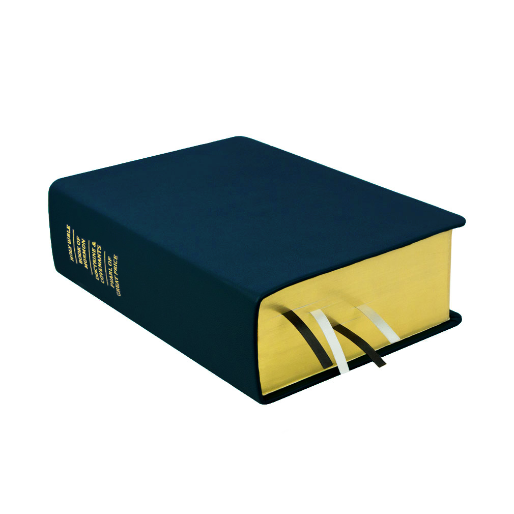 Large Hand-Bound Genuine Leather Quad - Navy Blue - LDP-HB-LQ-NBL