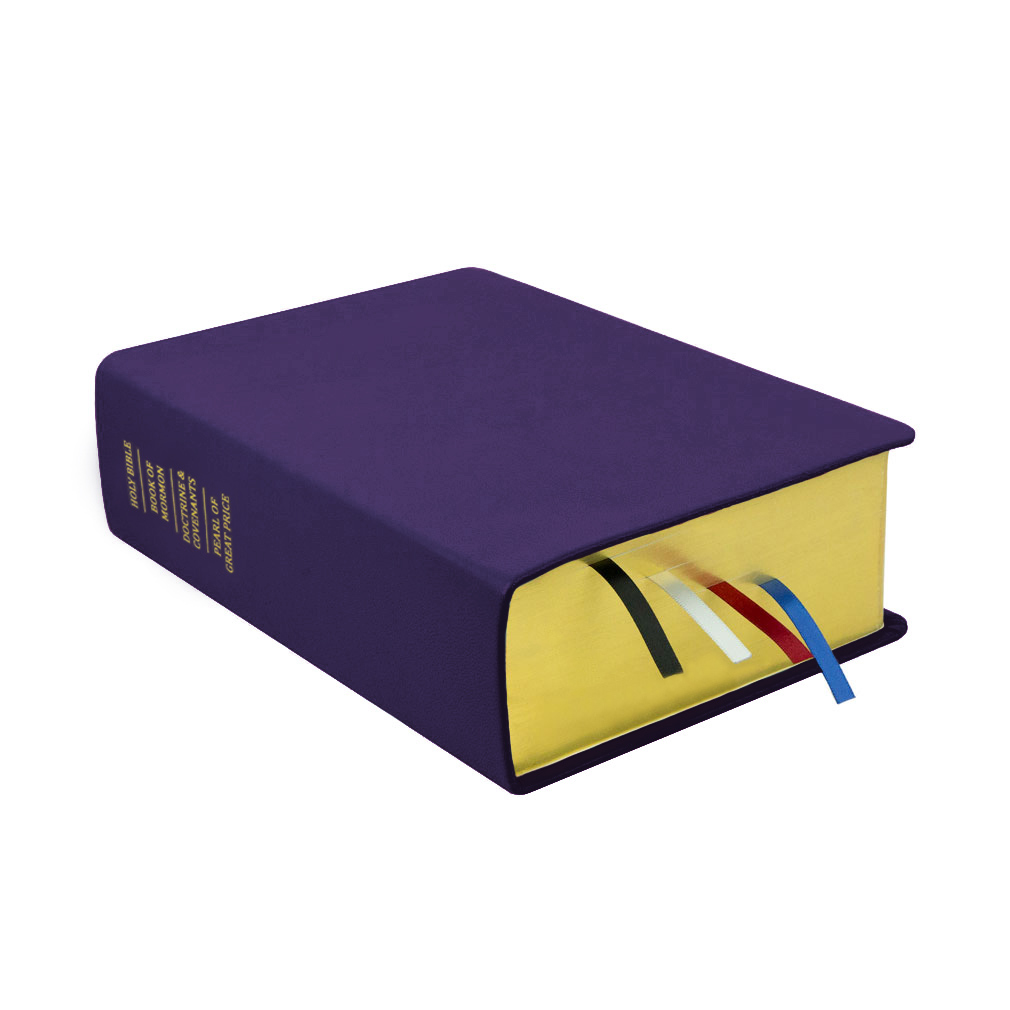 Large Hand-Bound Genuine Leather Quad - Violet - LDP-HB-LQ-VLT