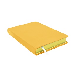 Large Hand-Bound Genuine Leather Triple - Buttercup Yellow