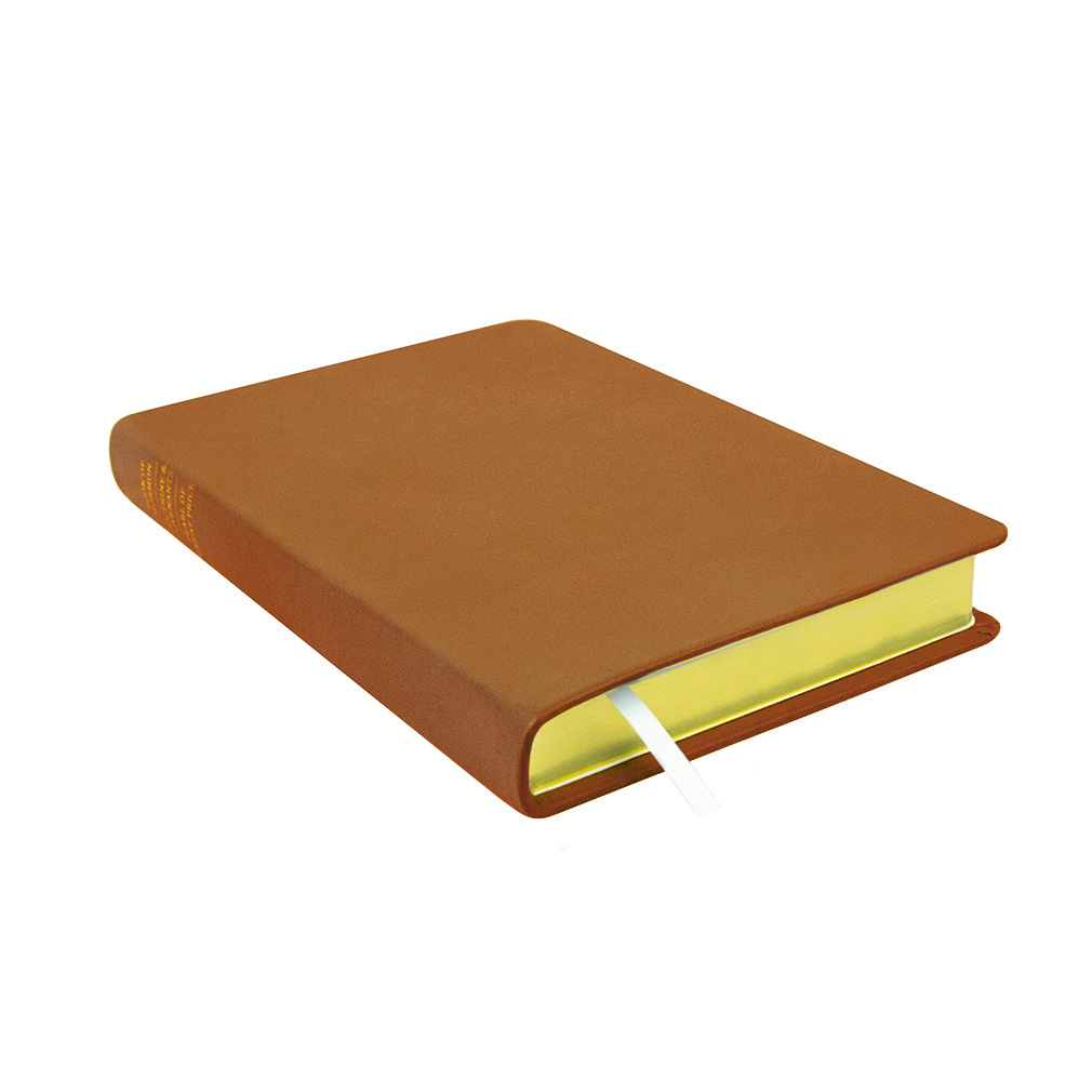 Large Hand-Bound Genuine Leather Triple - Caramel Brown - LDP-HB-LT-CBR