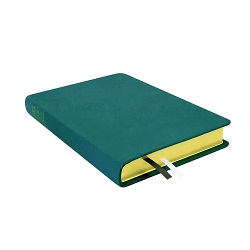 Large Hand-Bound Genuine Leather Triple - Dark Jade