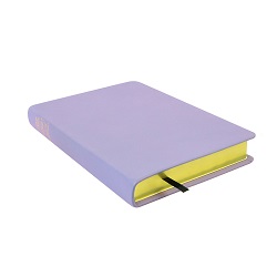 Large Hand-Bound Genuine Leather Triple - Lavender