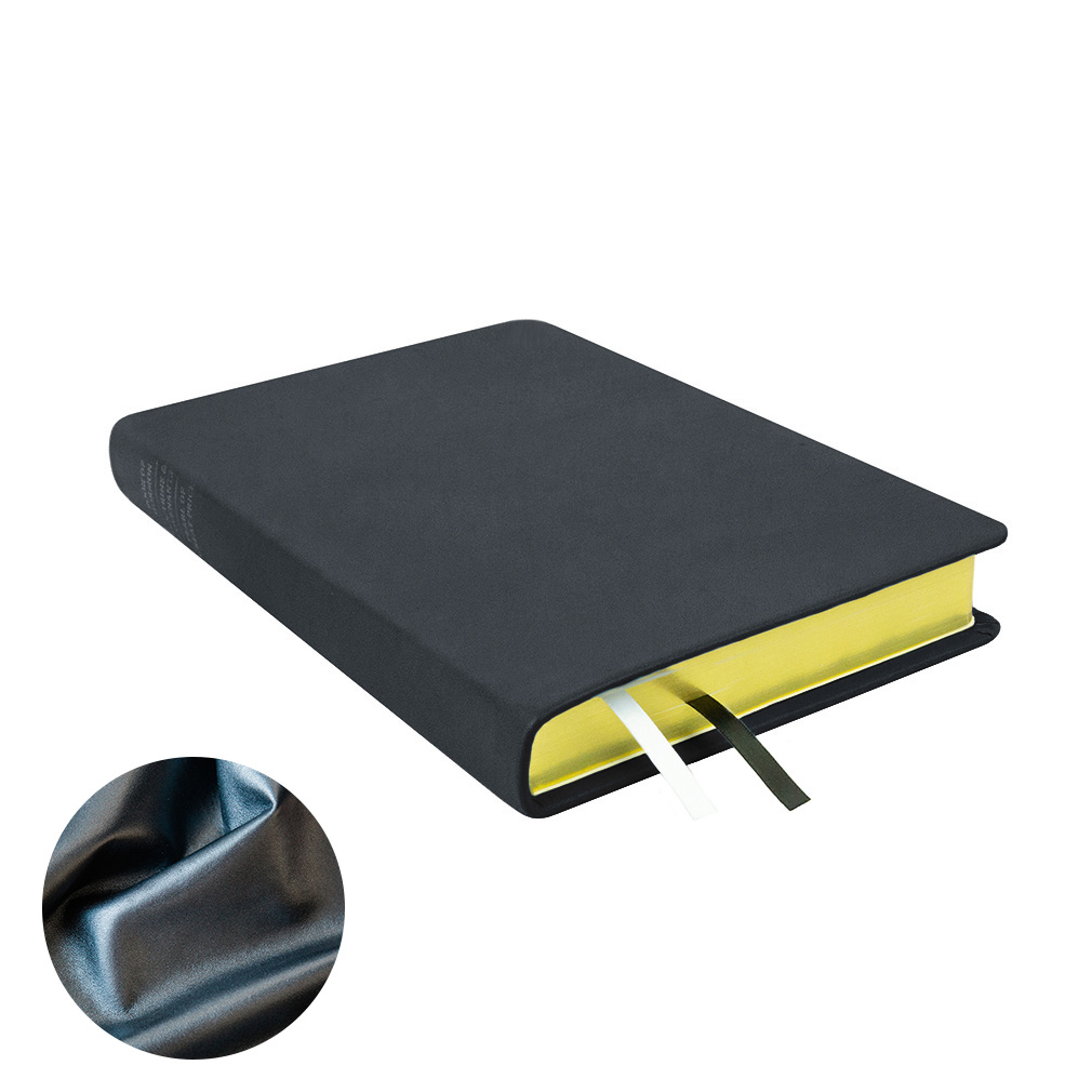 Large Hand-Bound Genuine Leather Triple - Pearlized Gunmetal - LDP-HB-LT-PZM