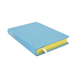 Large Hand-Bound Genuine Leather Triple - Sky Blue