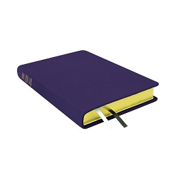 Large Hand-Bound Genuine Leather Triple - Violet