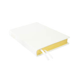 Large Hand-Bound Genuine Leather Triple - White - LDP-HB-LT-WHT