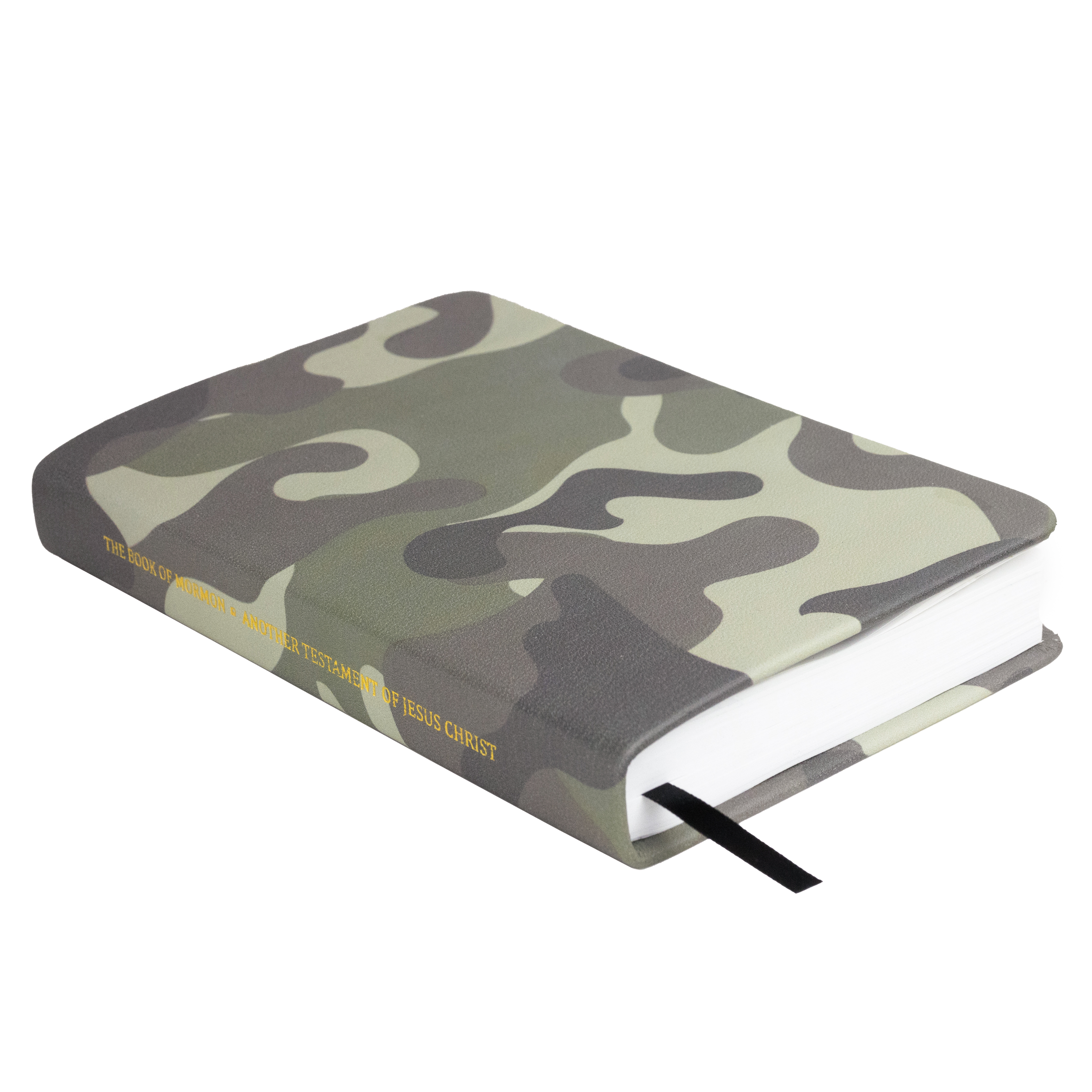 Hand-Bound Genuine Leather Book of Mormon - Army Camo - LDP-HB-PBM-MNT-ARC