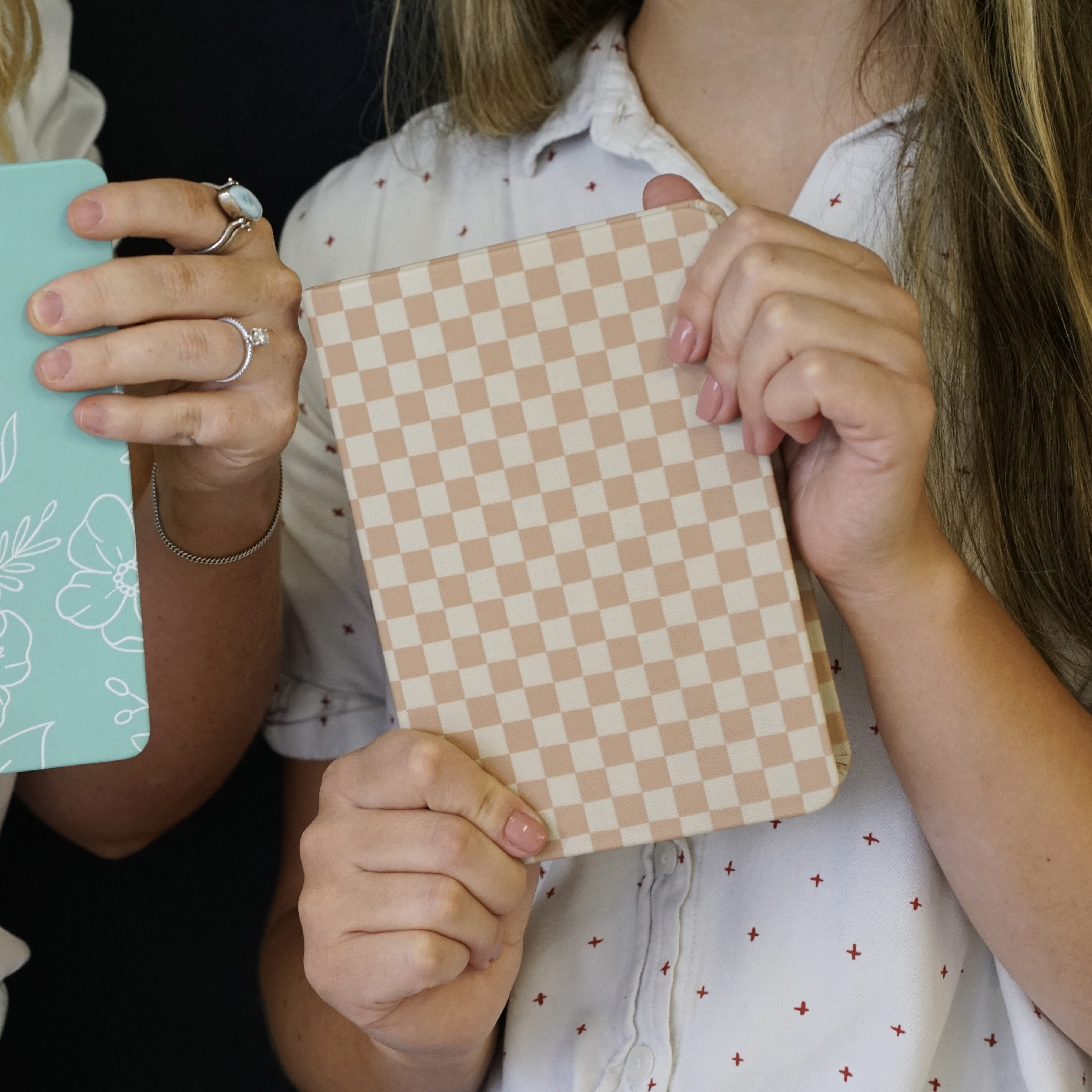 Hand-Bound Genuine Leather Book of Mormon - Rustic Checkers - LDP-HB-PBM-BNE-RCH