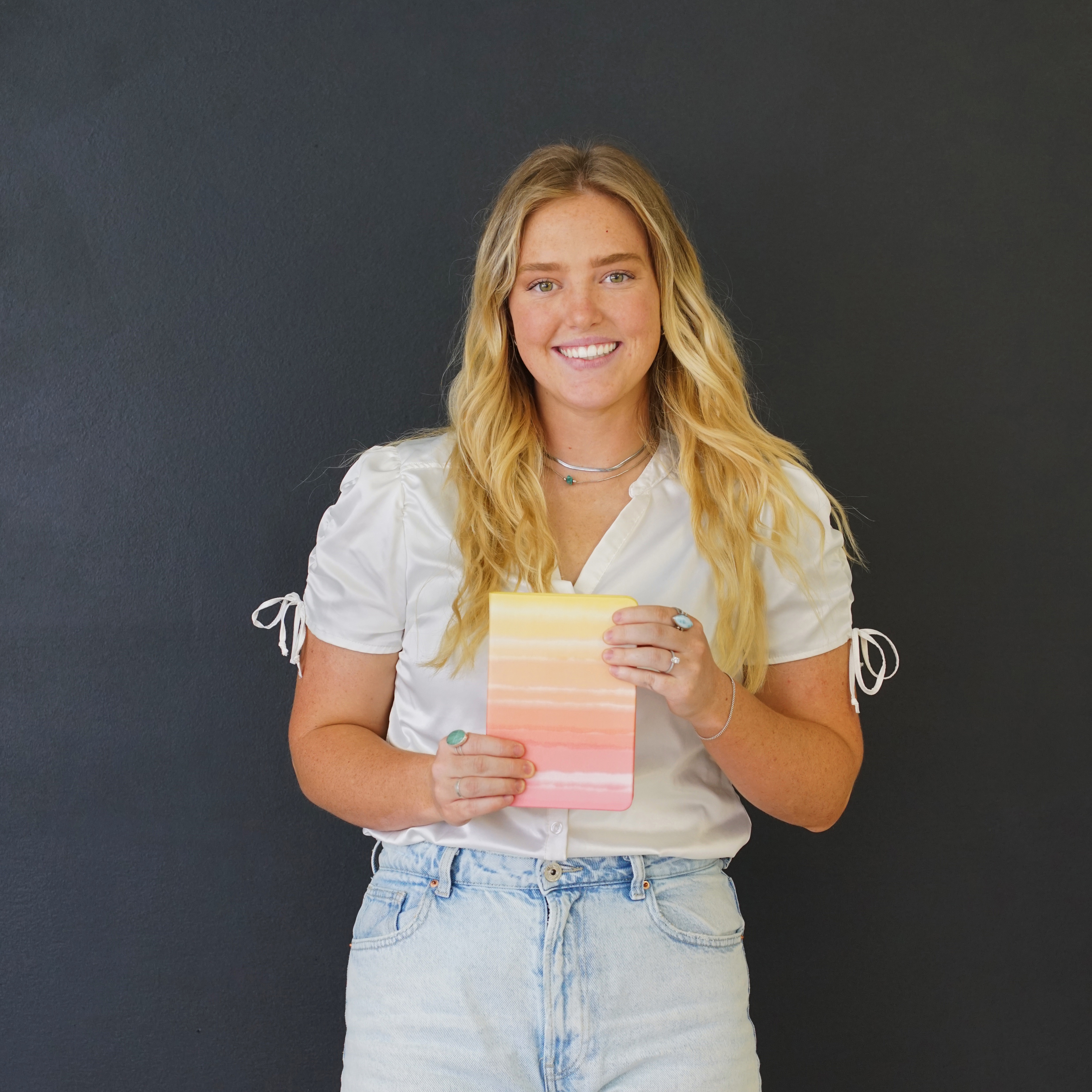 Hand-Bound Genuine Leather Book of Mormon - Sorbet Sunset - LDP-HB-PBM-WHT-SS