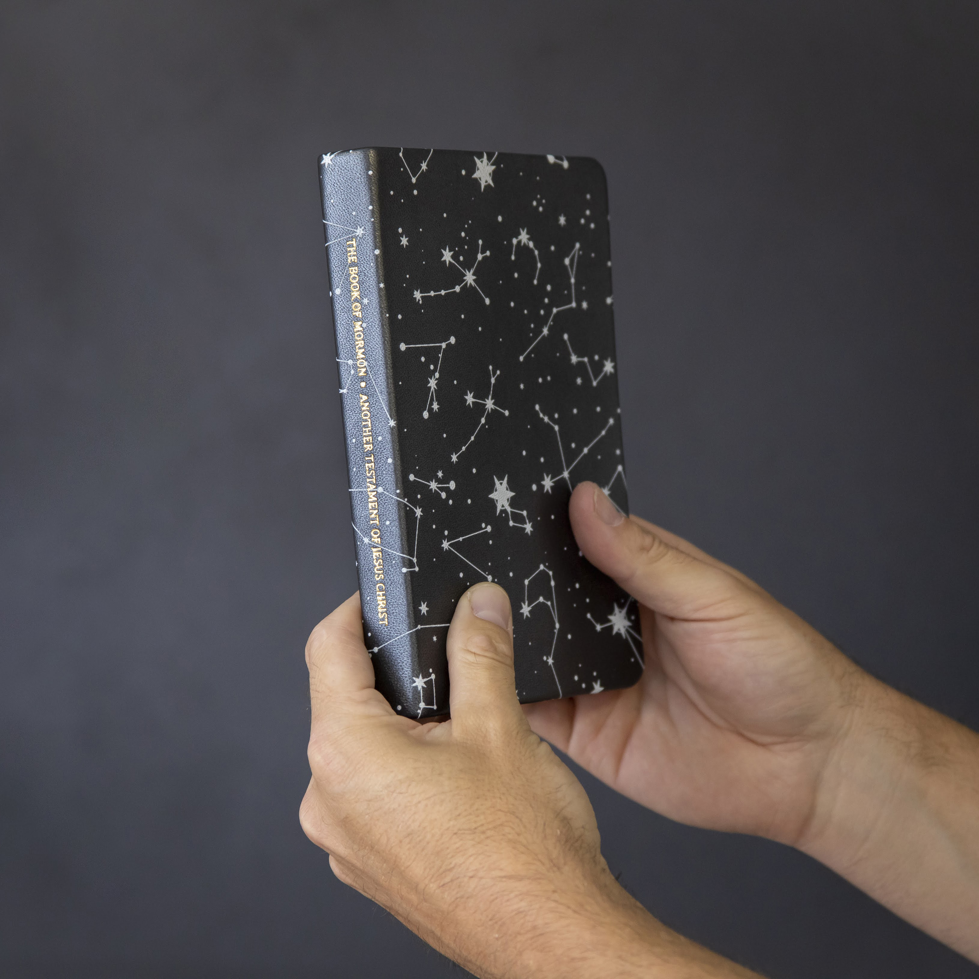Hand-Bound Genuine Leather Book of Mormon - Zodiac Constellations - LDP-HB-PBM-PZM-ZC