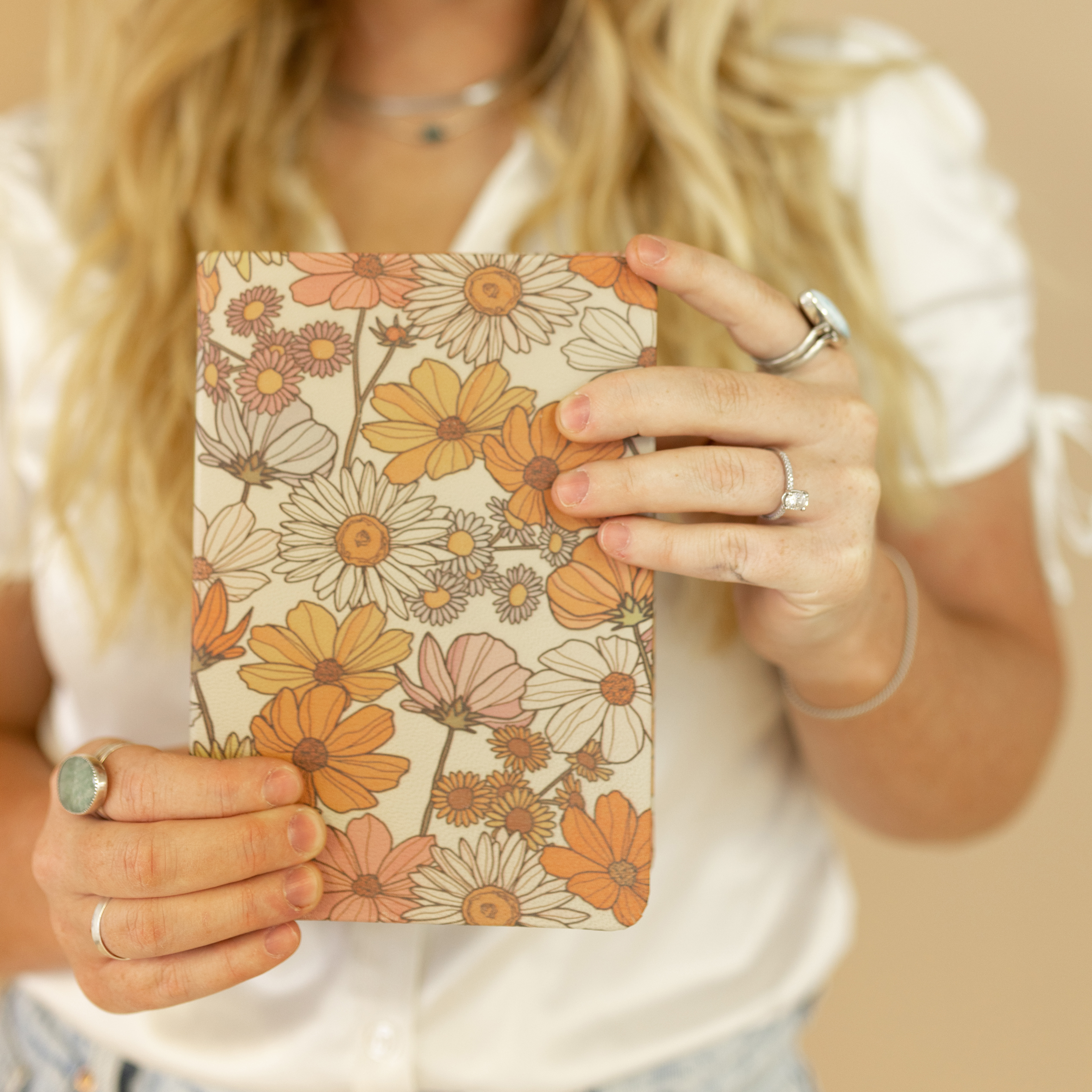 Hand-Bound Genuine Leather Book of Mormon - Boho Bloom - LDP-HB-PBM-BNE-BB