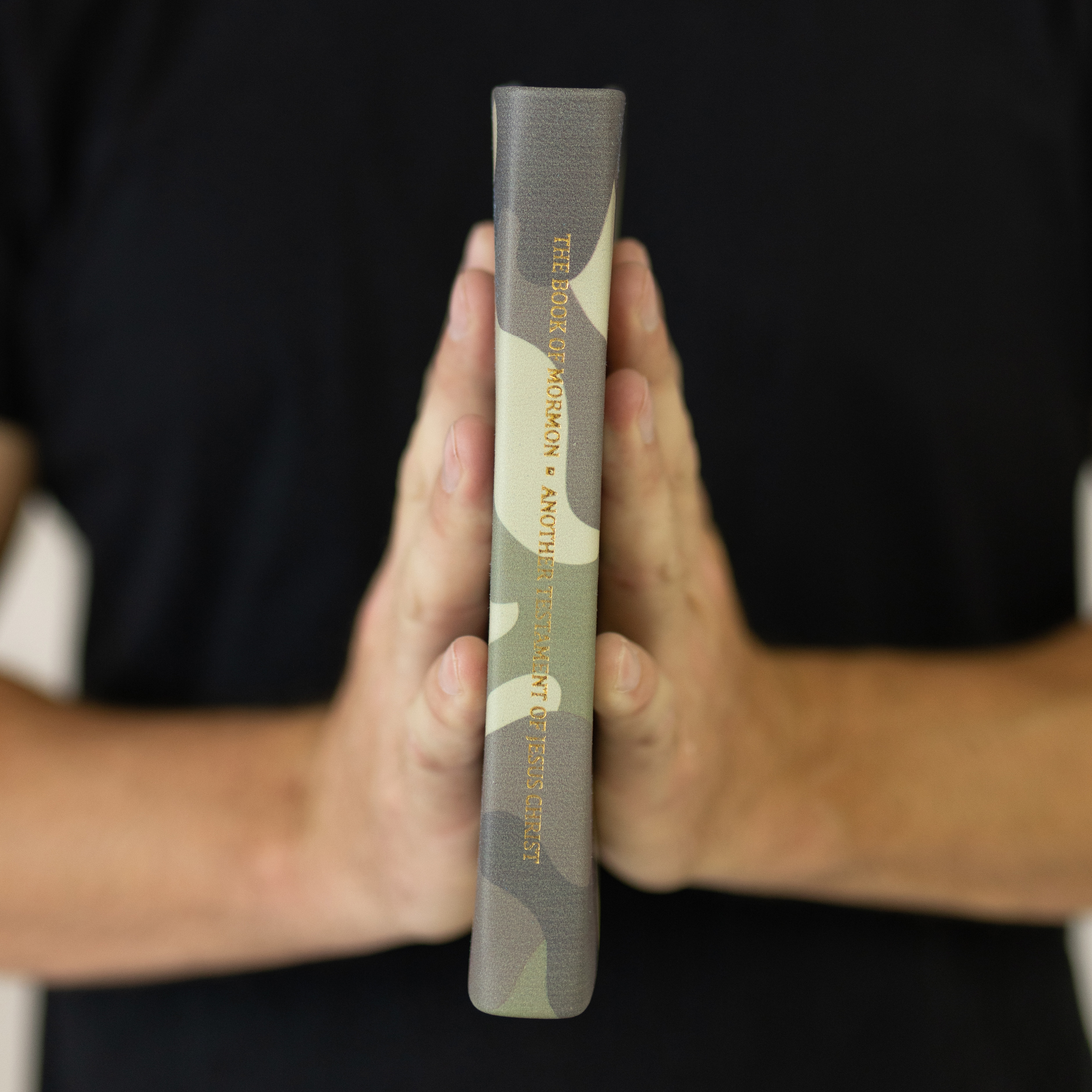 Hand-Bound Genuine Leather Book of Mormon - Army Camo - LDP-HB-PBM-MNT-ARC