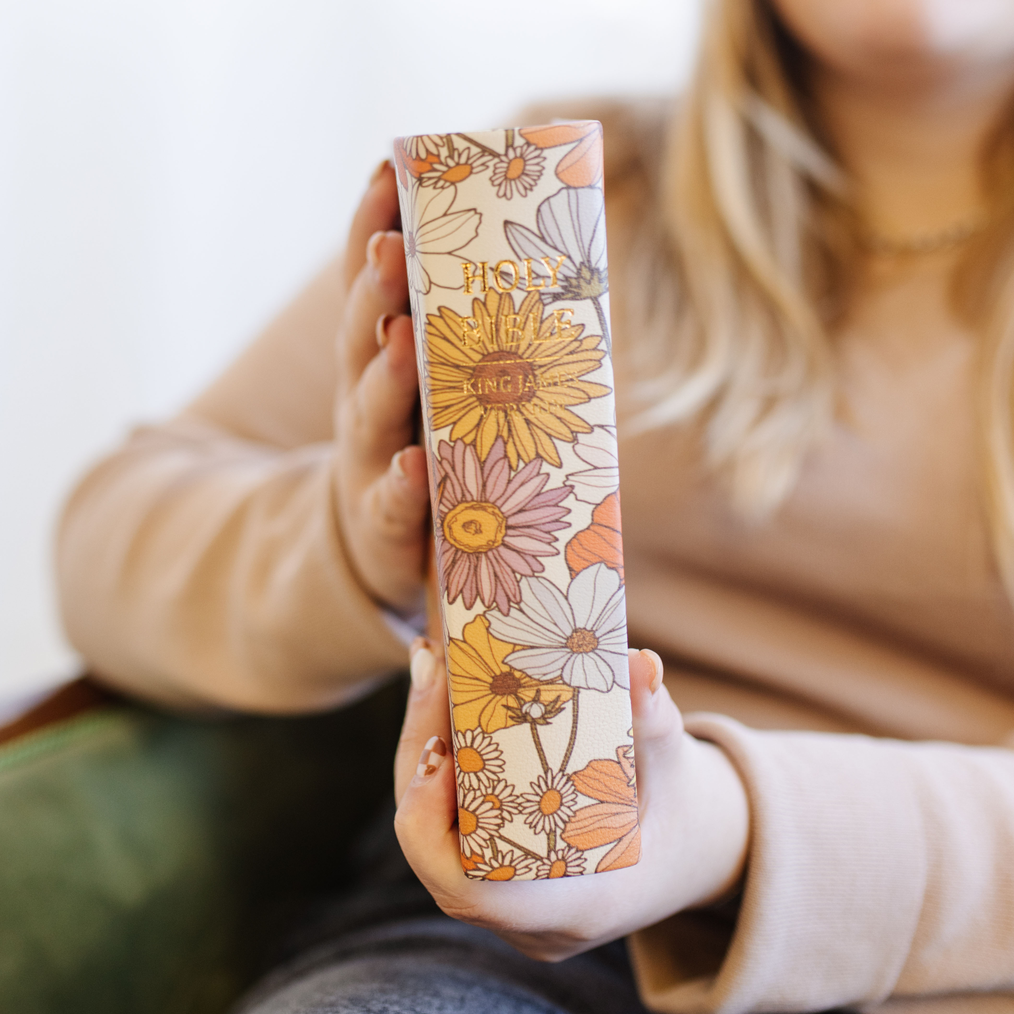 Hand-Bound Genuine Leather Bible - Boho Bloom - LDP-HB-PRB-BNE-BB
