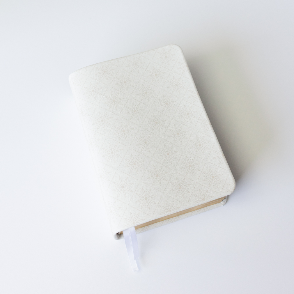 Hand-Bound Genuine Leather Quad - Geo Floral - LDP-HB-PRQ-WHT-GFL