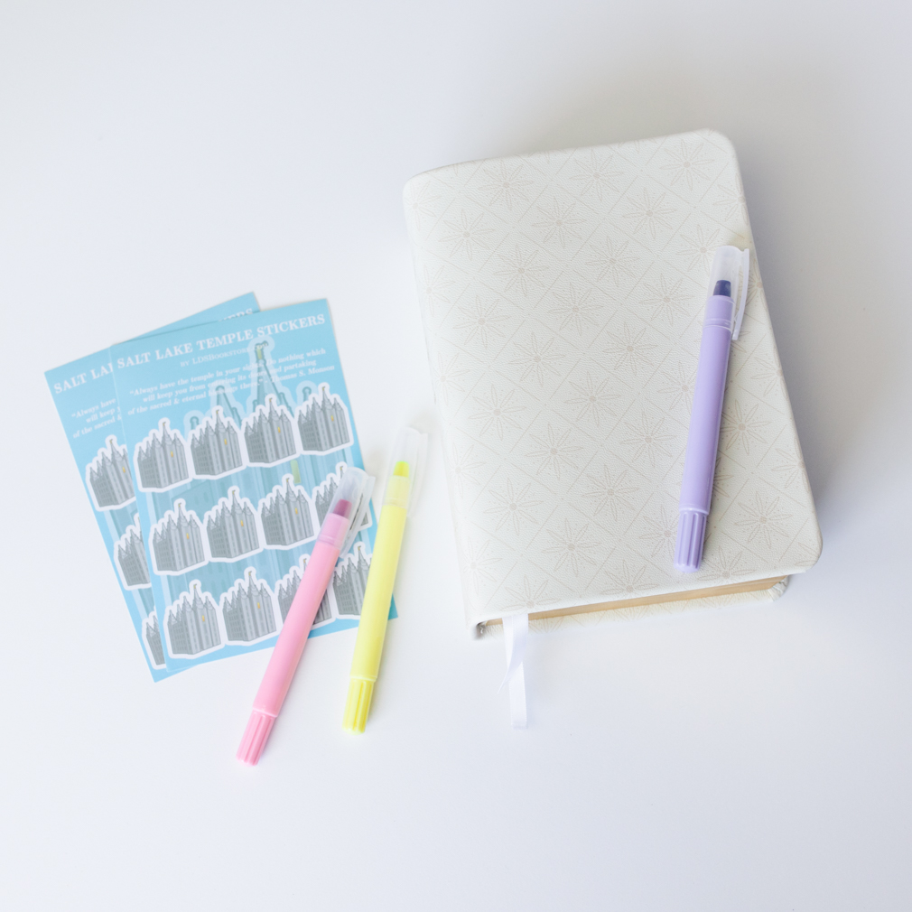 Hand-Bound Genuine Leather Quad - Geo Floral - LDP-HB-PRQ-WHT-GFL