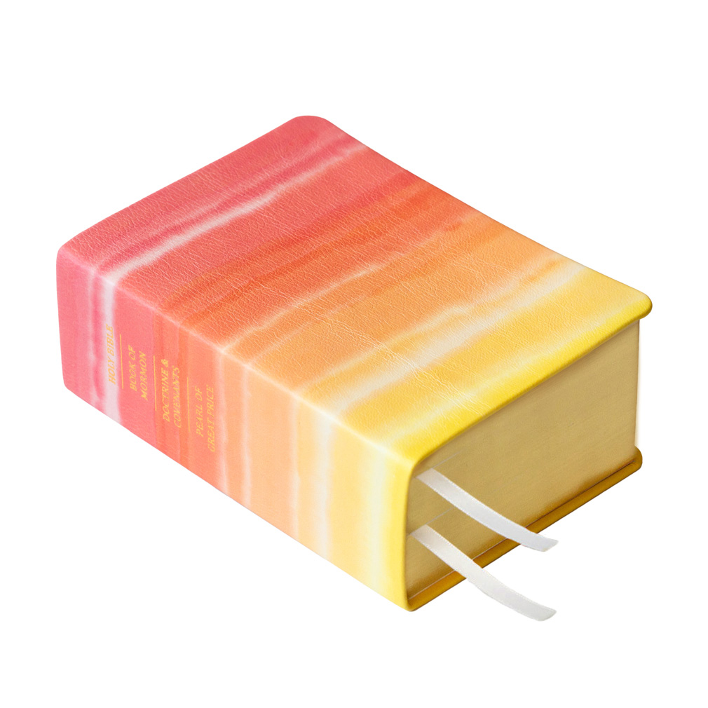 Hand-Bound Genuine Leather Quad - Sorbet Sunset - LDP-HB-PRQ-WHT-SS