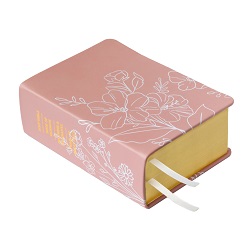 Hand-Bound Genuine Leather Quad - Wildflower Meadow (Various Colors) flower scriptures, wildflower scriptures, wildflower pattern, pattern scriptures, patterned scriptures, flower, flowers