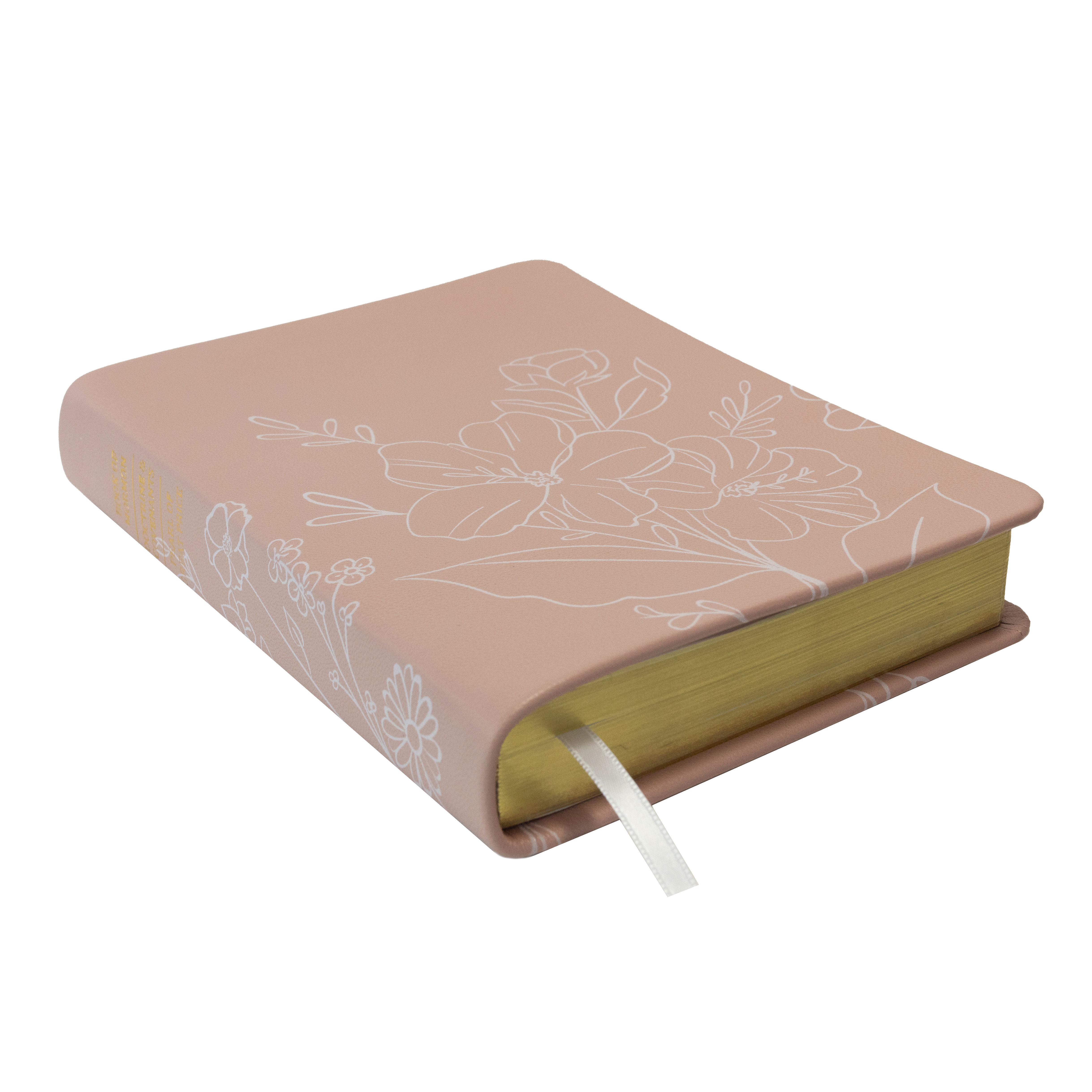 Hand-Bound Genuine Leather Triple - Wildflower Meadow (29 Colors) flower scriptures, wildflower scriptures, wildflower pattern, pattern scriptures, patterned scriptures, flower, flowers