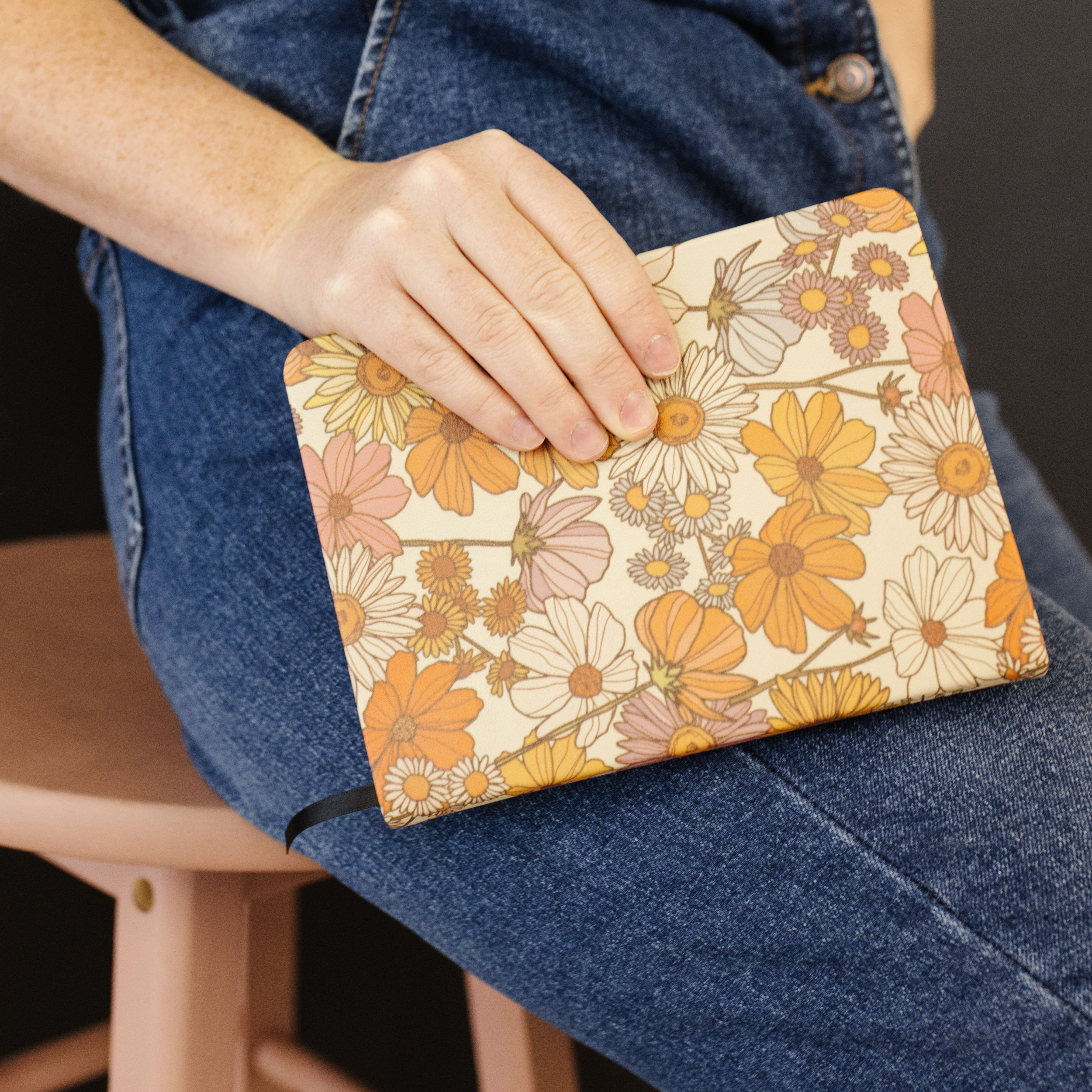 Hand-Bound Genuine Leather Triple - Boho Bloom - LDP-HB-PRT-BNE-BB