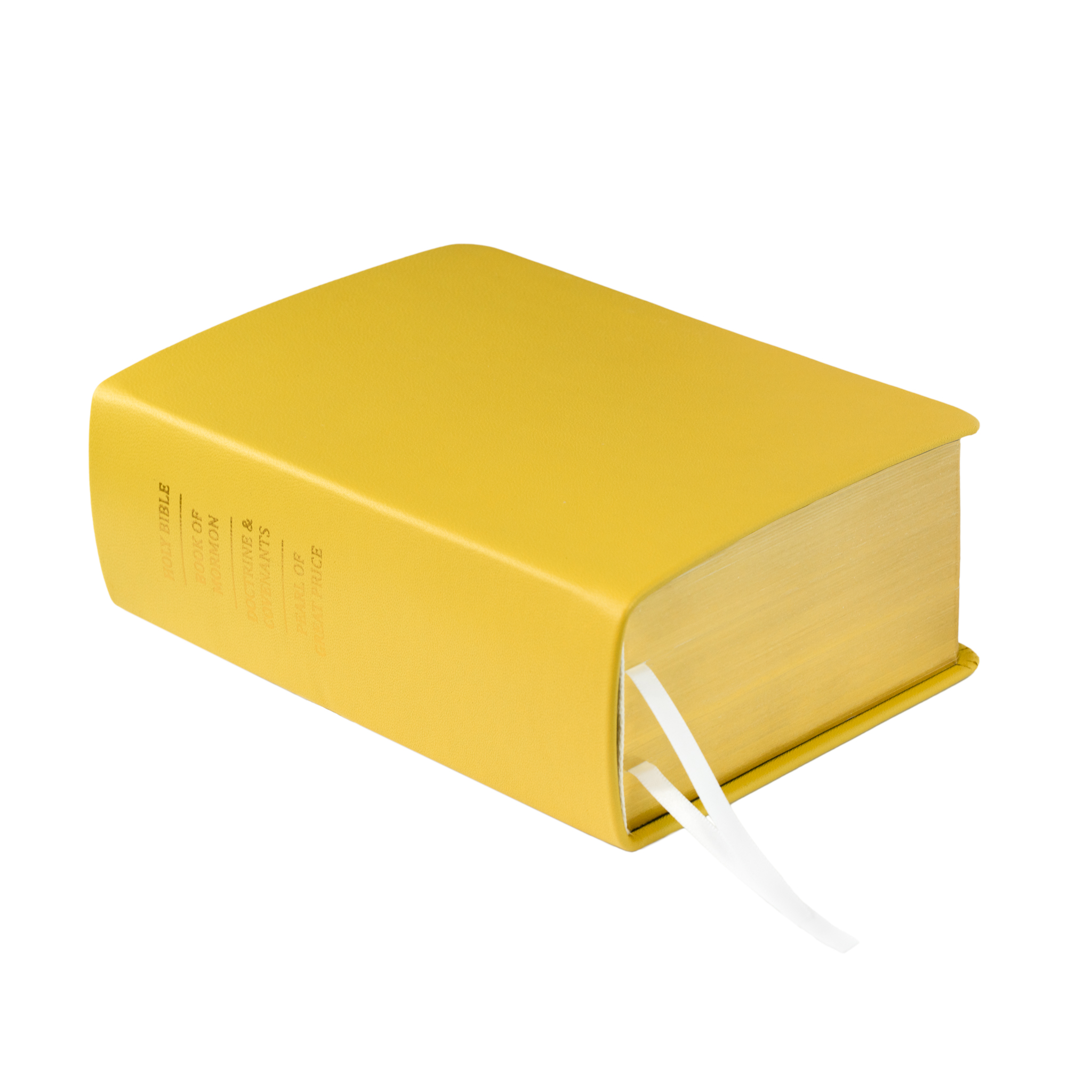 Pre-Made Hand-Bound Genuine Leather Quad - Buttercup Yellow - LDP-HB-RQ-BCY-PM
