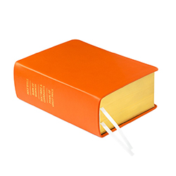 Pre-Made Hand-Bound Genuine Leather Quad - Marigold Orange
